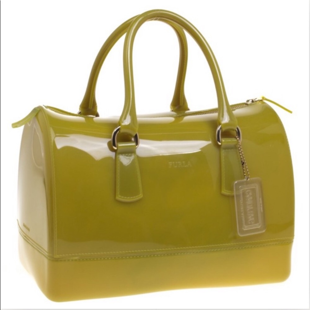Furla candy jelly bag in perfect condition yellow